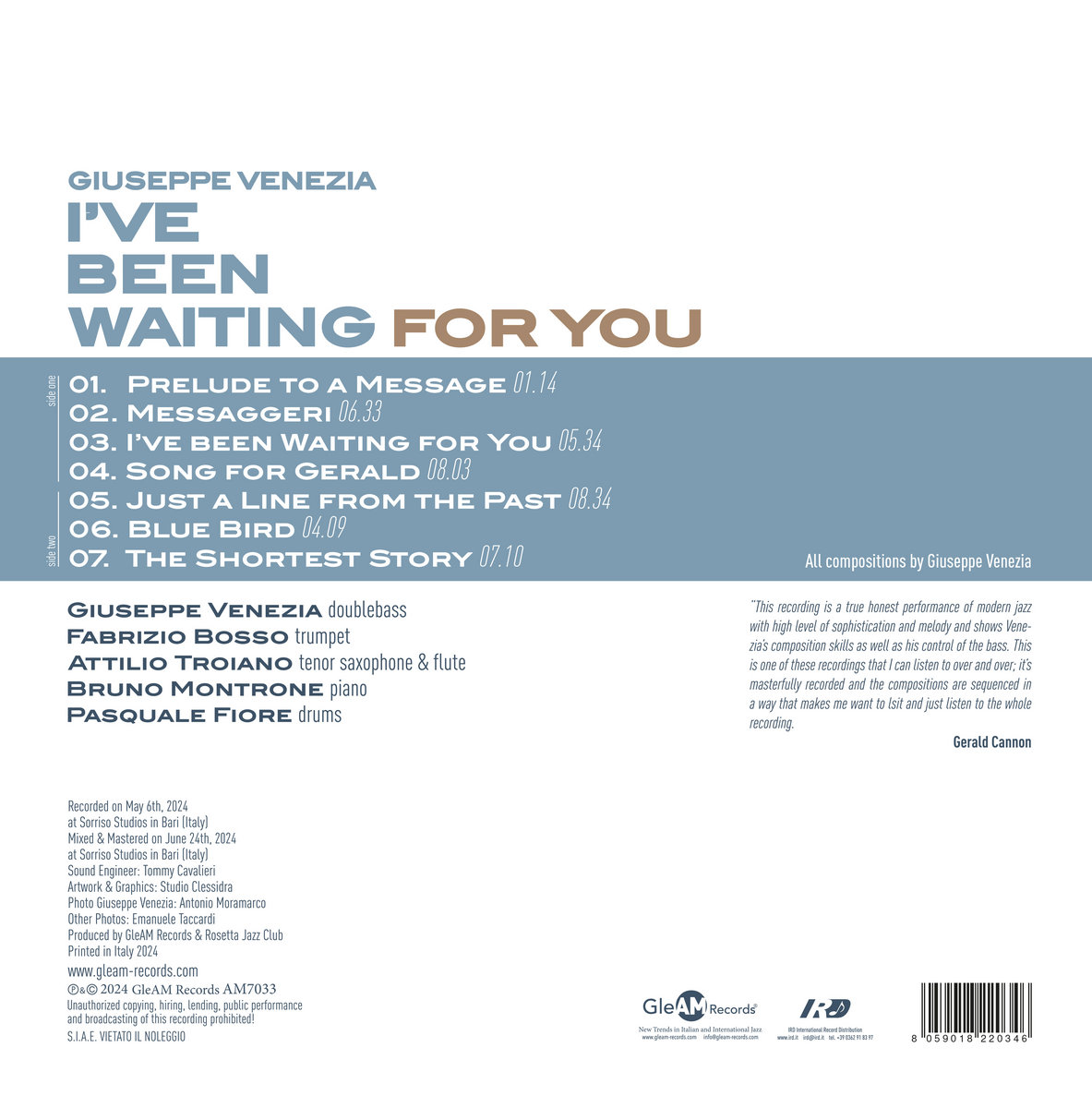 I've Been Waiting For You | Giuseppe Venezia feat. Fabrizio Bosso