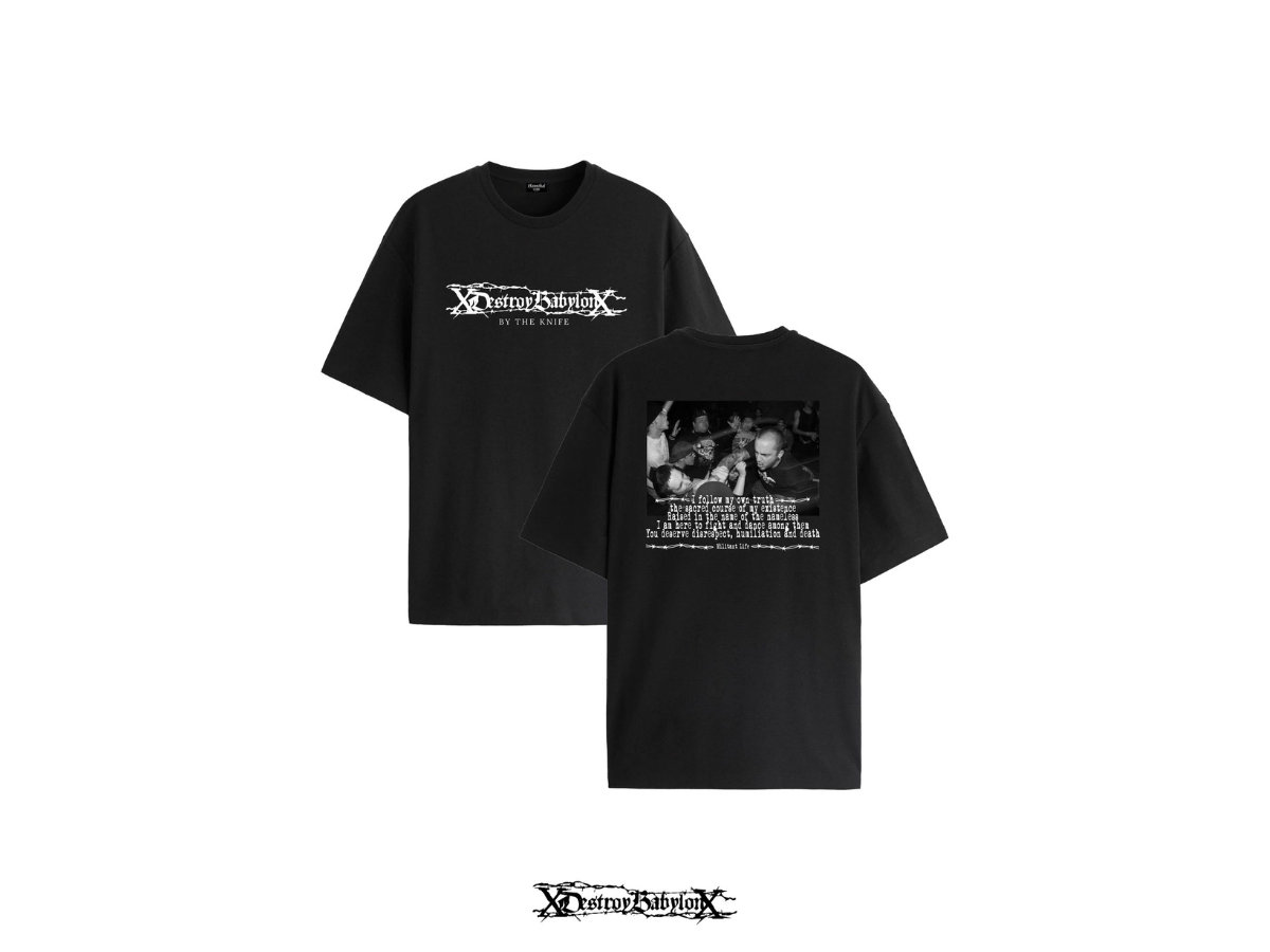 BY THE KNIFE T-shirt | xDESTROY BABYLONx