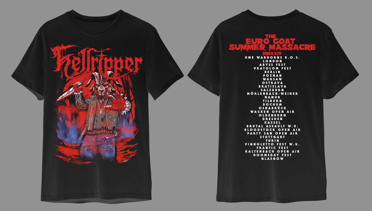 Euro Goat Summer Massacre Tour T-Shirt | Hellripper
