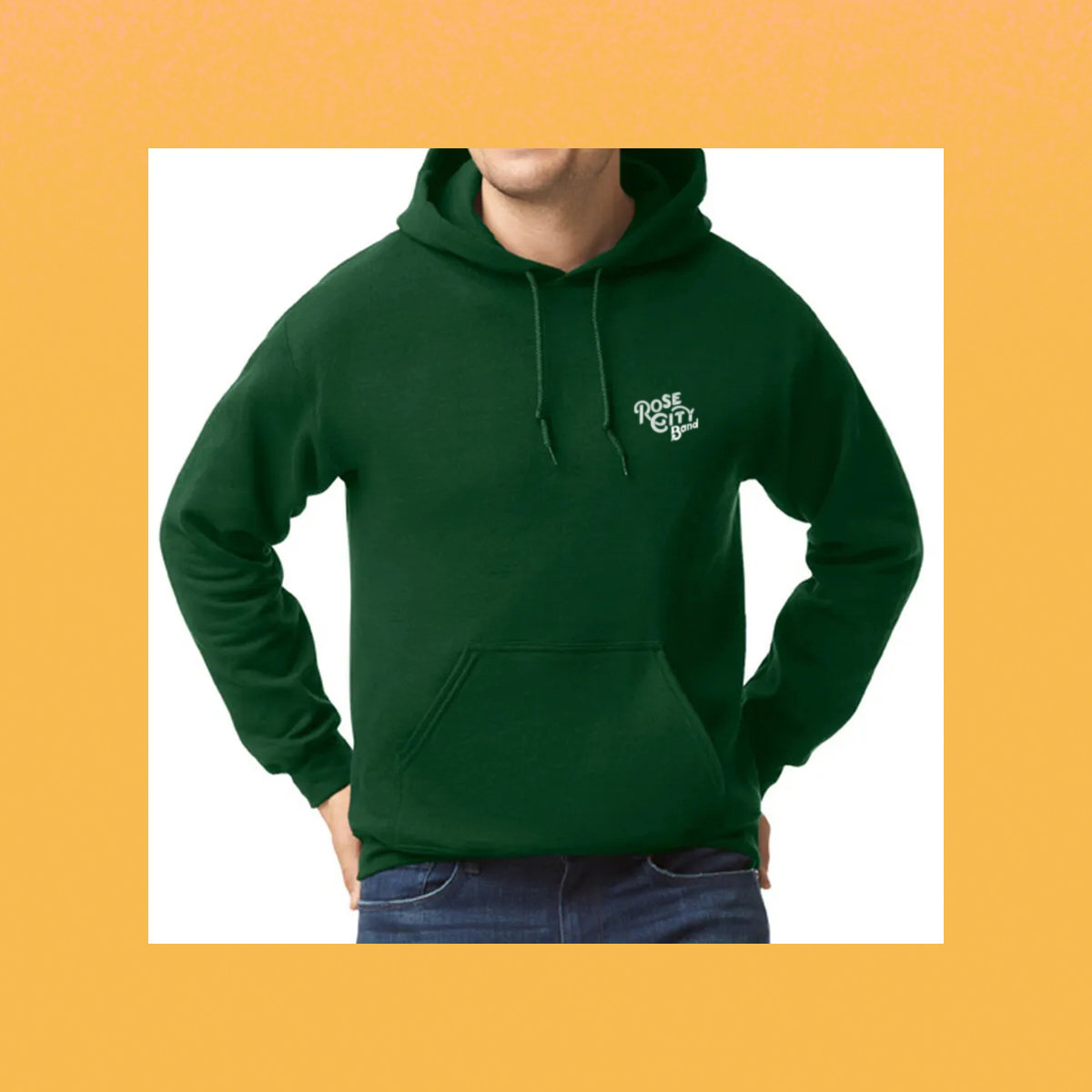 Green rose hoodie sale