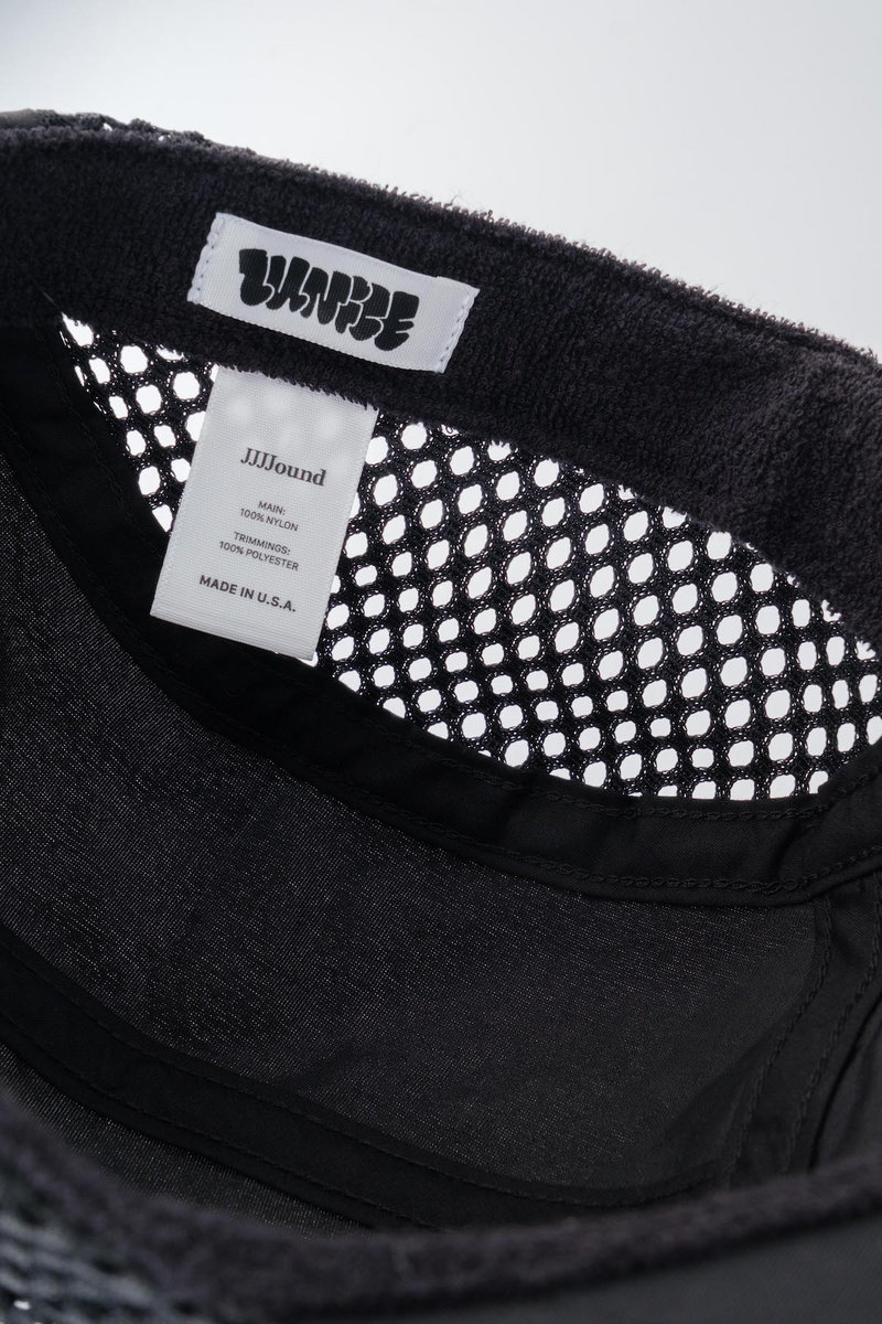 USA製　JJJJound Mesh Sports Cap Black Logo Weekend Cap - Dark Olive – JJJJound
