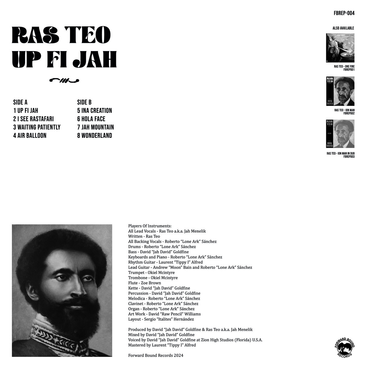 Ras Teo - Ion Man In Dub EP | A-LONE REGGAE SHOP
