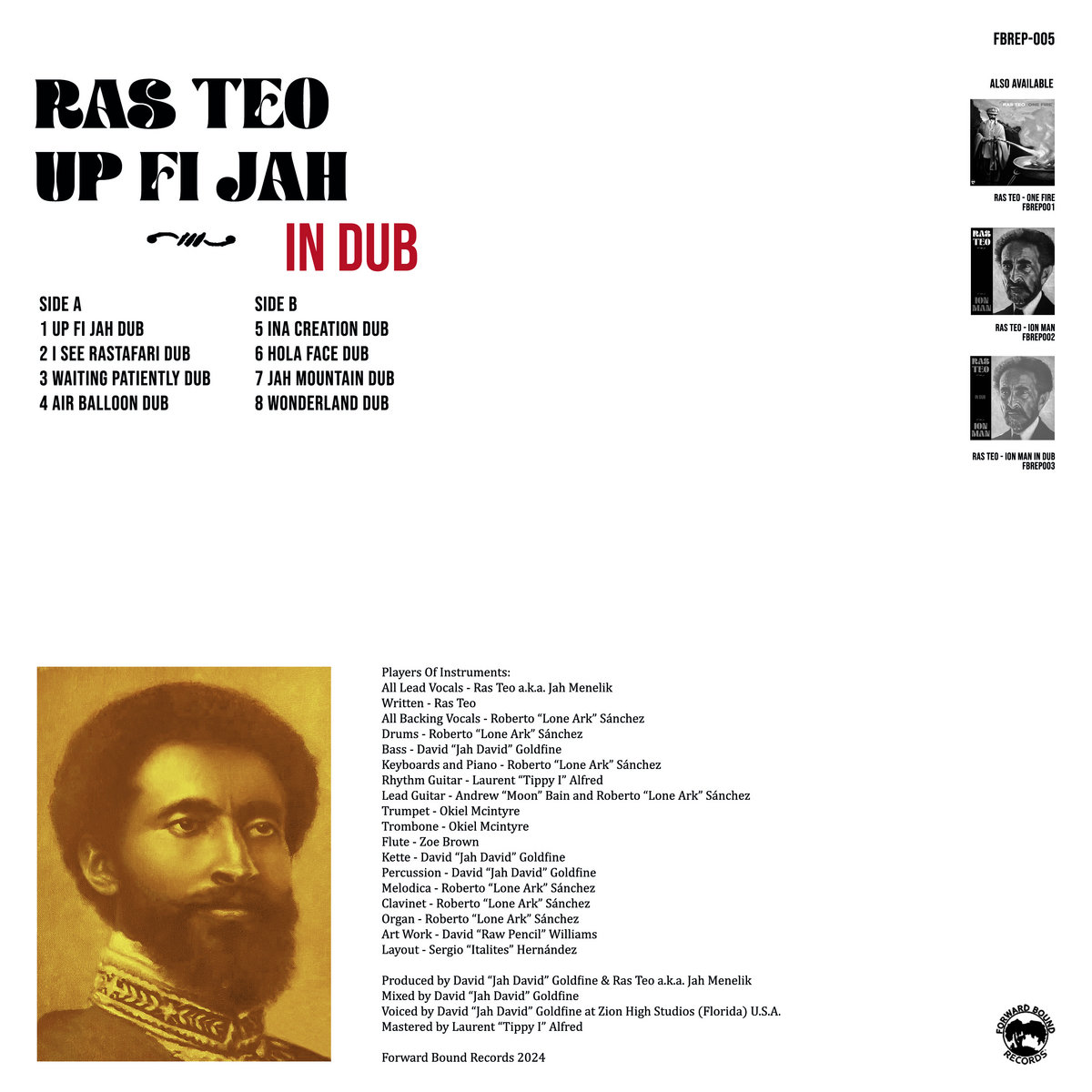 Ras Teo - Up Fi Jah In Dub | A-LONE REGGA2lE