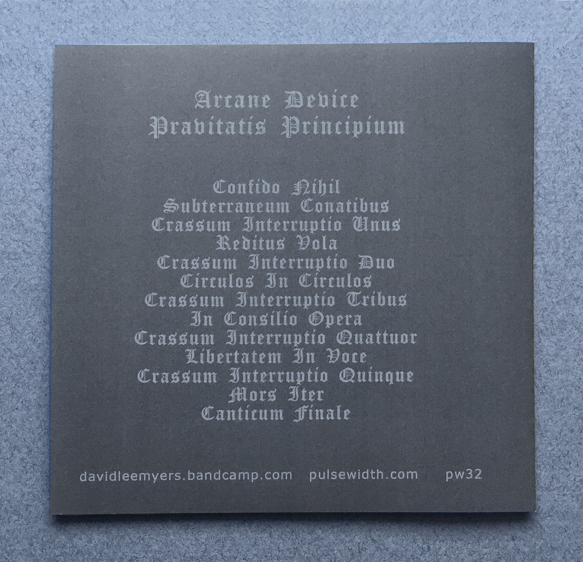 Pravitatis Principium | Arcane Device | David Lee Myers