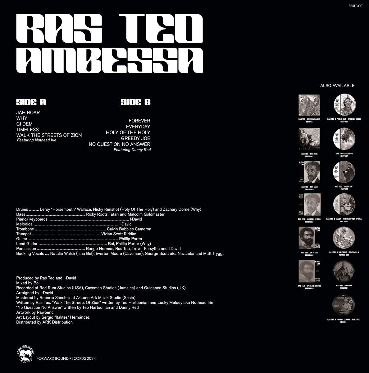 欧LP Ras Teo Ambessa FBRLP001 Forward Bound EU /00240 a0361163165_5.jpg