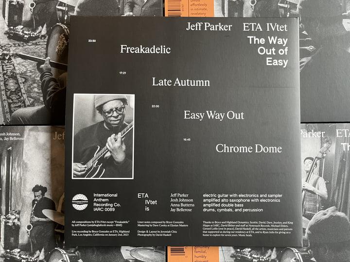 洋楽 Jeff Parker ETA IVtet 2LP Jeff Parker ETA IVtet - The Way Out Of Easy