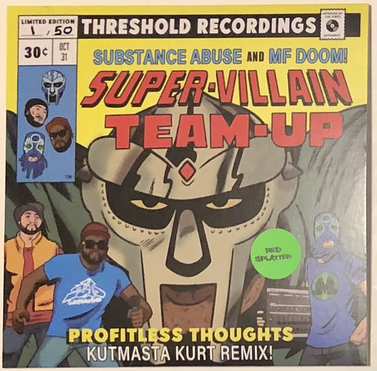 世界100枚限定 SUBSTANCE ABUSE & MF DOOM カラー7\" Substance Abuse & MF DOOM - Super-Villain Team Up (7