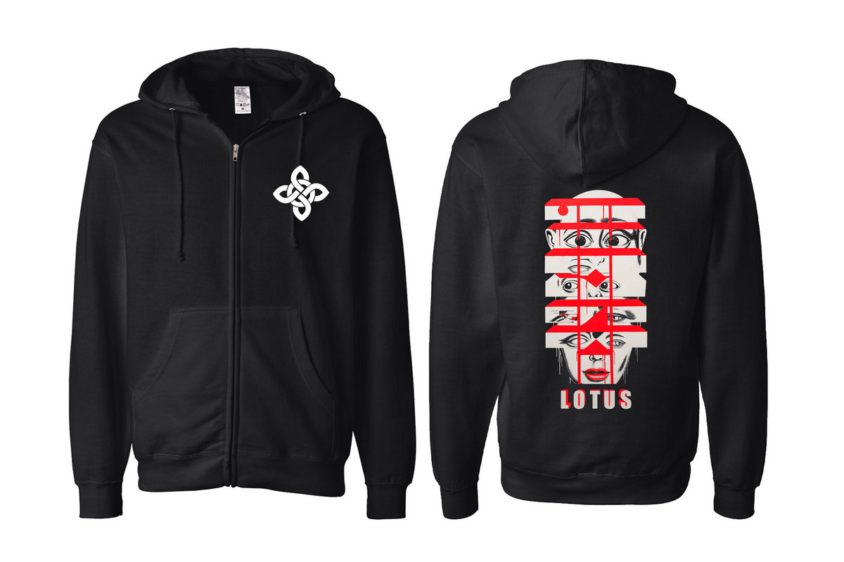 【DISCERNMENT】Square Drop Bell Hoodie RGSTR Skull Double Sided Graphic Print Pullover Hoodie MEN'S