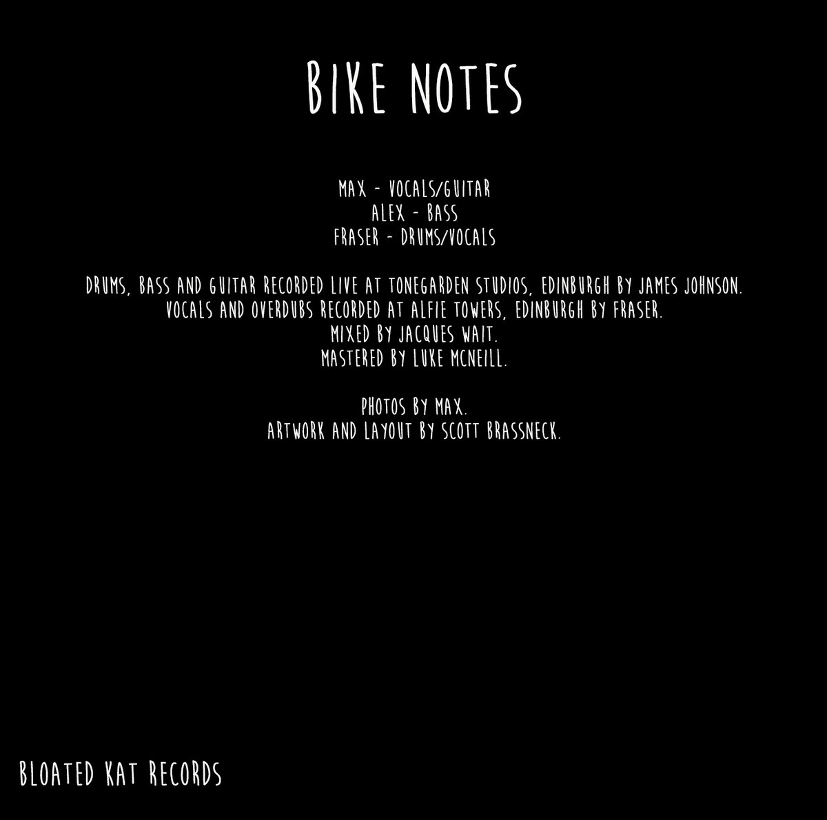 Bike Notes | Bike Notes | Bloated Kat Records