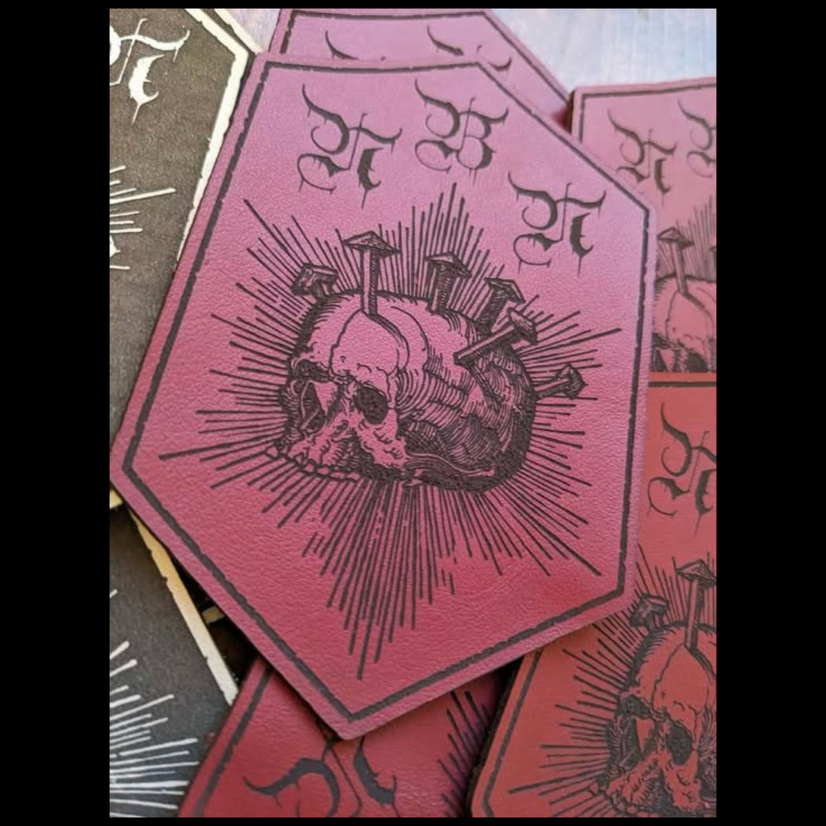 Leather Patch / Red / Small (shipping from the band)