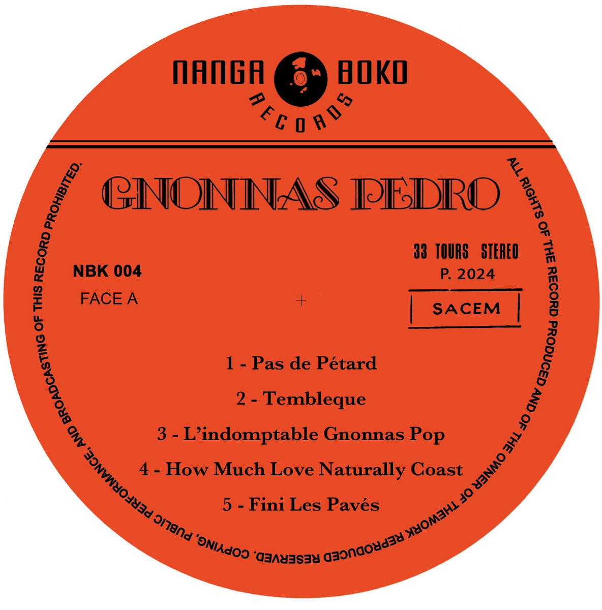 輸入2LP Gnonnas Pedro The Man Who Sings All African Languages NBK004 Nanga Boko Records /00520 Gnonnas Pedro - The Man Who Sings All African Languages