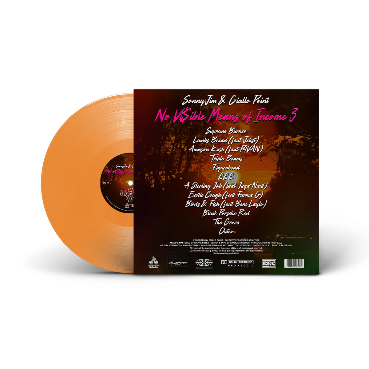 洋楽 SonnyJim - No Vi$ible Means of Income No Vi$ible Means of Income 3 (LP) | SonnyJim & Giallo Point | RRC