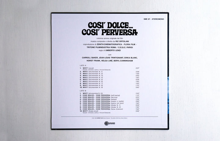 COSÌ DOLCE COSÌ PERVERSA (Original Motion Picture Soundtrack