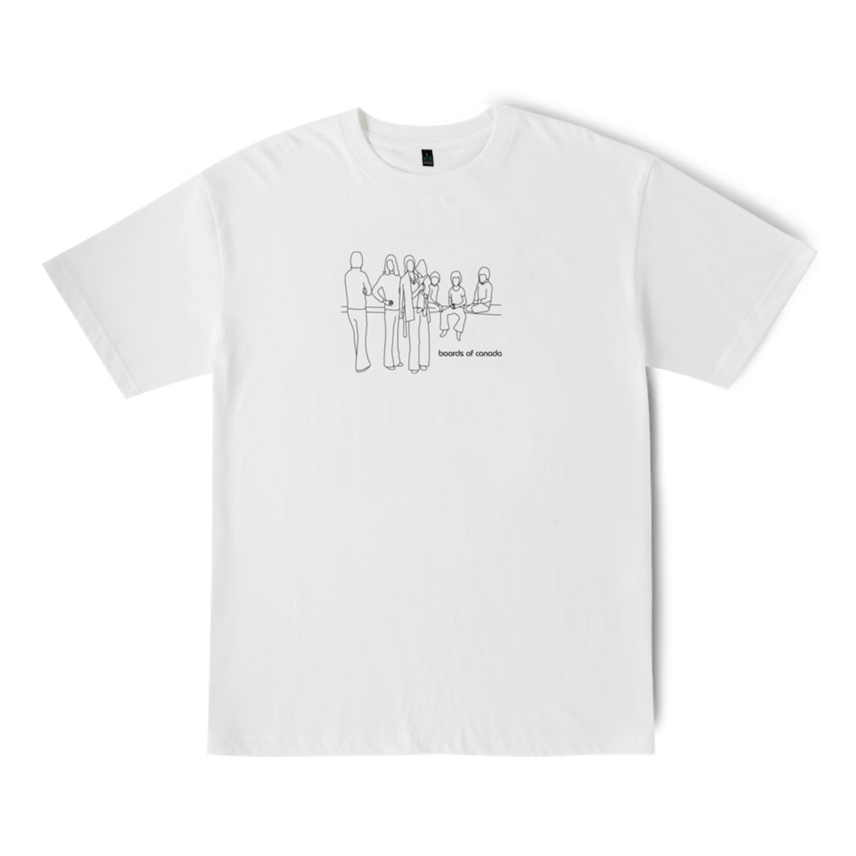 Music Has The Right To Children Black Outline Logo on White T 