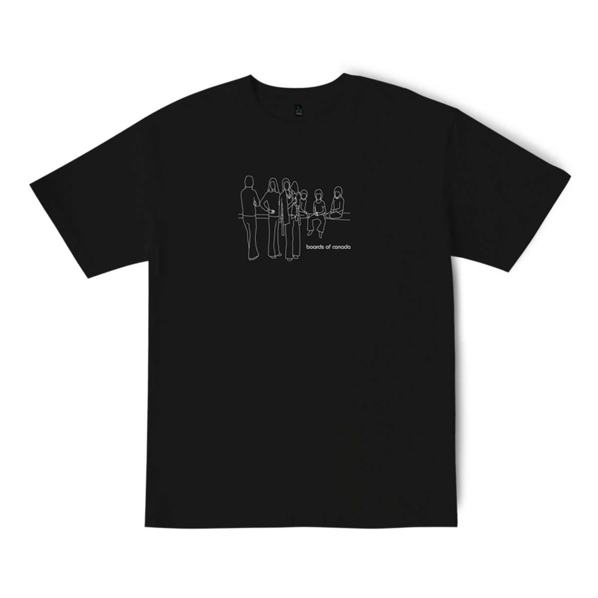 Music Has The Right To Children White Outline Logo on Black T 