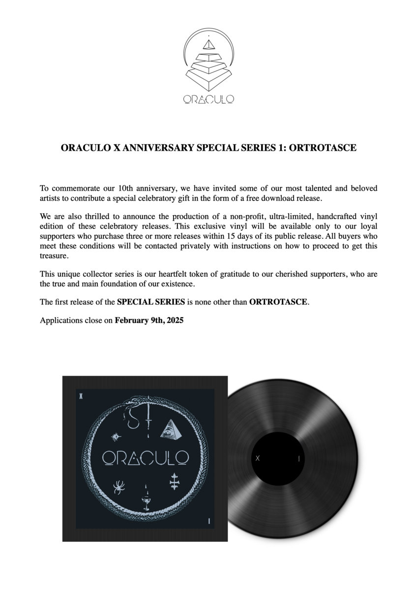 ORACULO X ANNIVERSARY 1 : ORTROTASCE | Oráculo Records