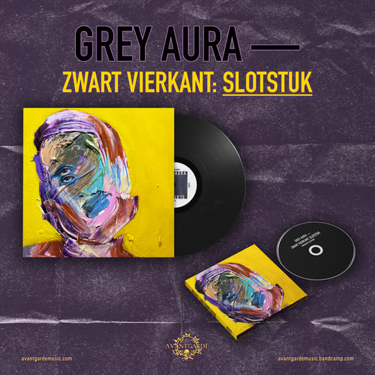 Zwart vierkant Slotstuk | Grey Aura | Avantgarde Music