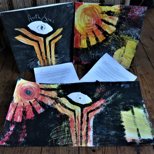 Another Sun 2025. Hand painted covers. handmade book , Hand