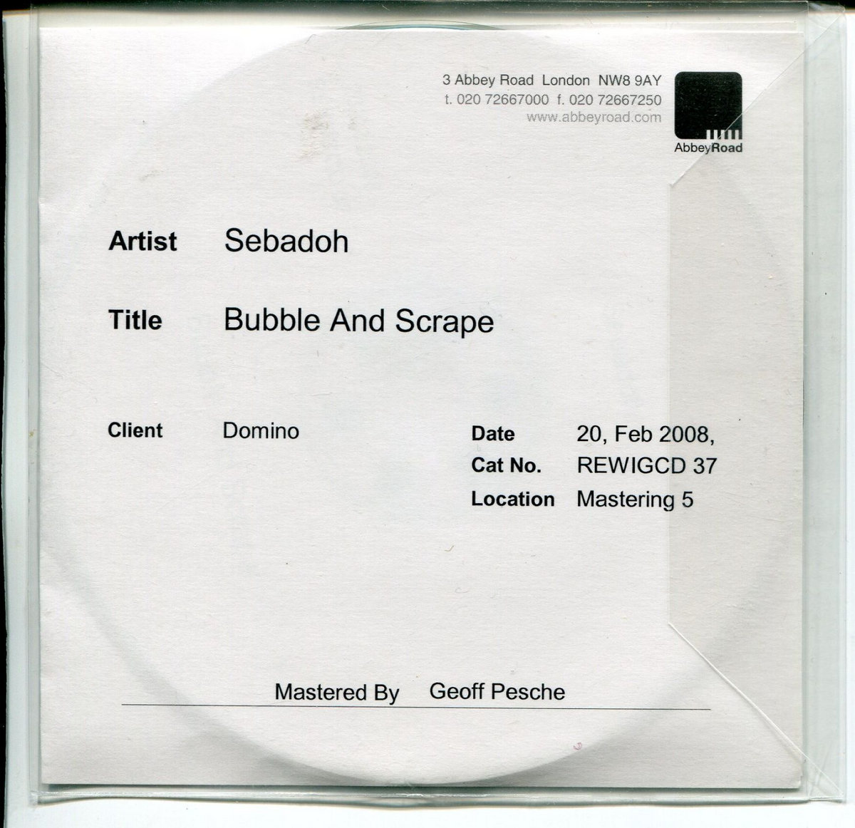 Sebadoh Bubble & Scrape レコード LP Bubble & Scrape Reissue (Mastered @Abbey Road) | Eric Gaffney