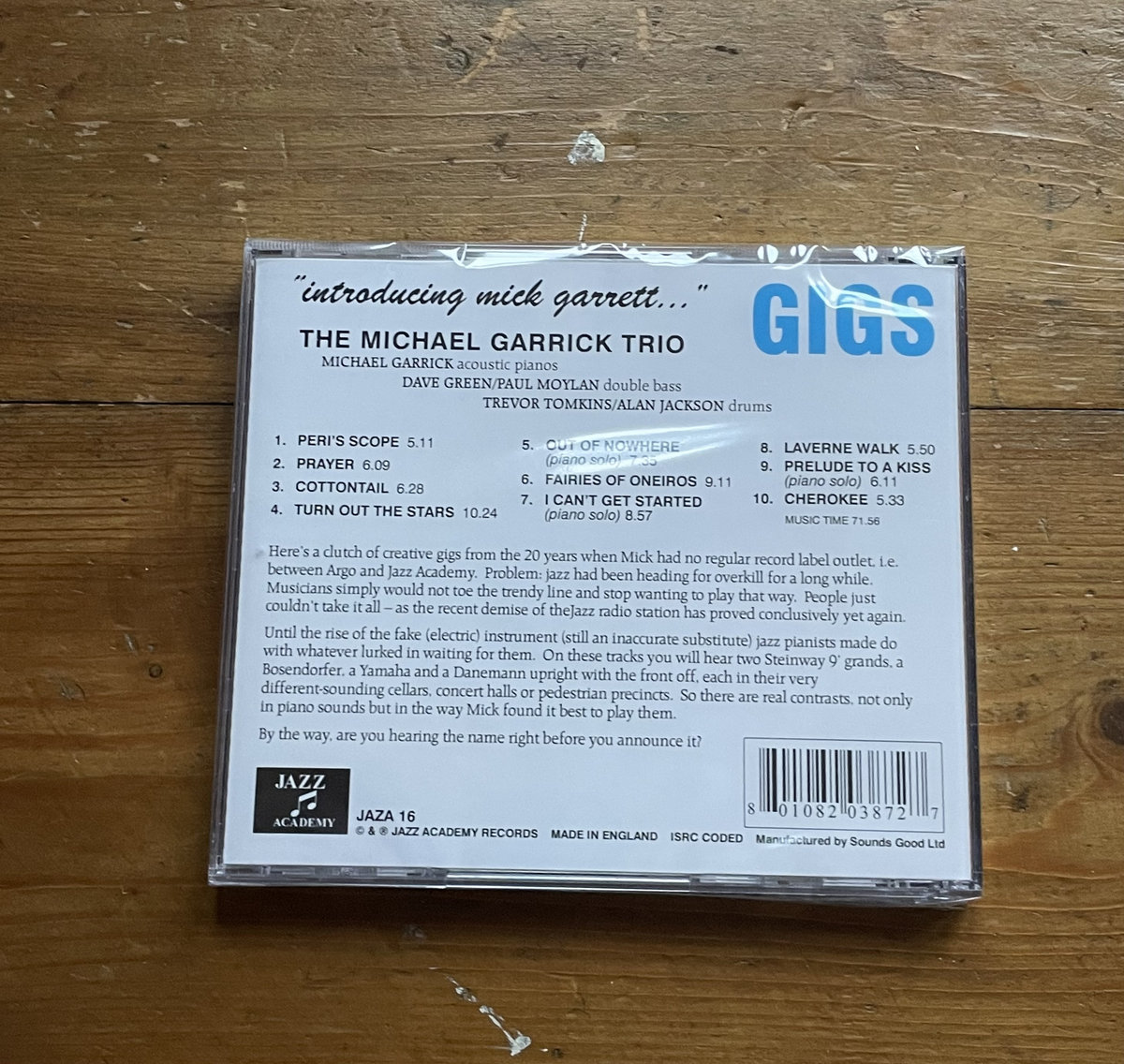 Gigs: Introducing Michael Garrick | Michael Garrick | My Only