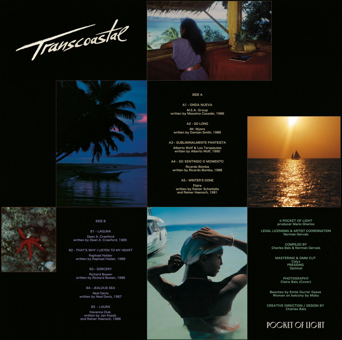 仏LP Charles Bals &amp; Norman Gervais Transcoastal POLP001 Pocket of Light /00260 Transcoastal LP - Compiled by Charles Bals and Norman