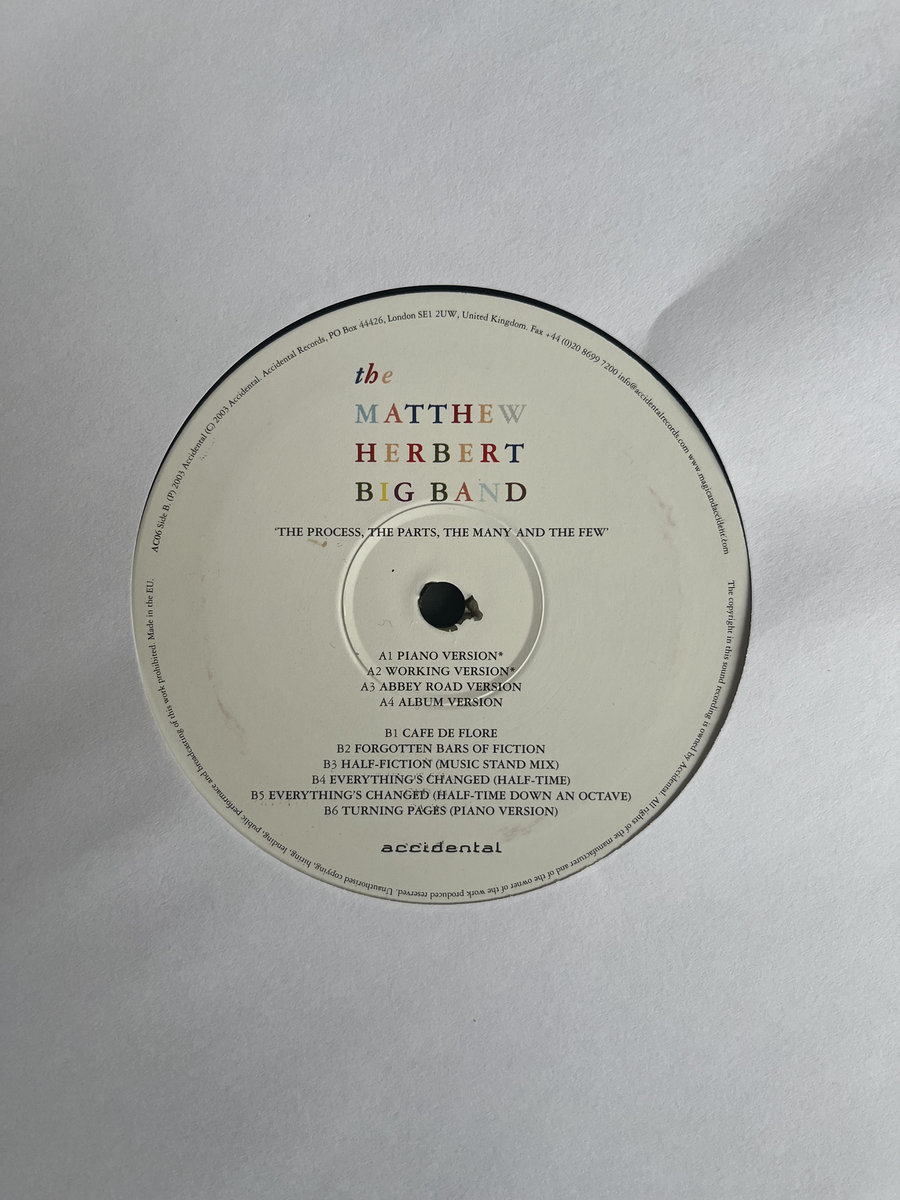 英3LP Matthew Herbert, Dani Sicilian Around The House AC159 Accidental 未開封 /00920 Matthew Herbert x London Contemporary Orchestra - The Horse