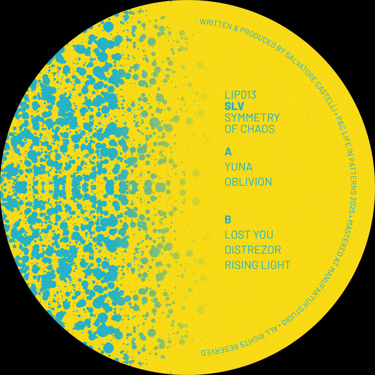 LIP013 - 12" black vinyl (printed labels, black kraft sleeve)