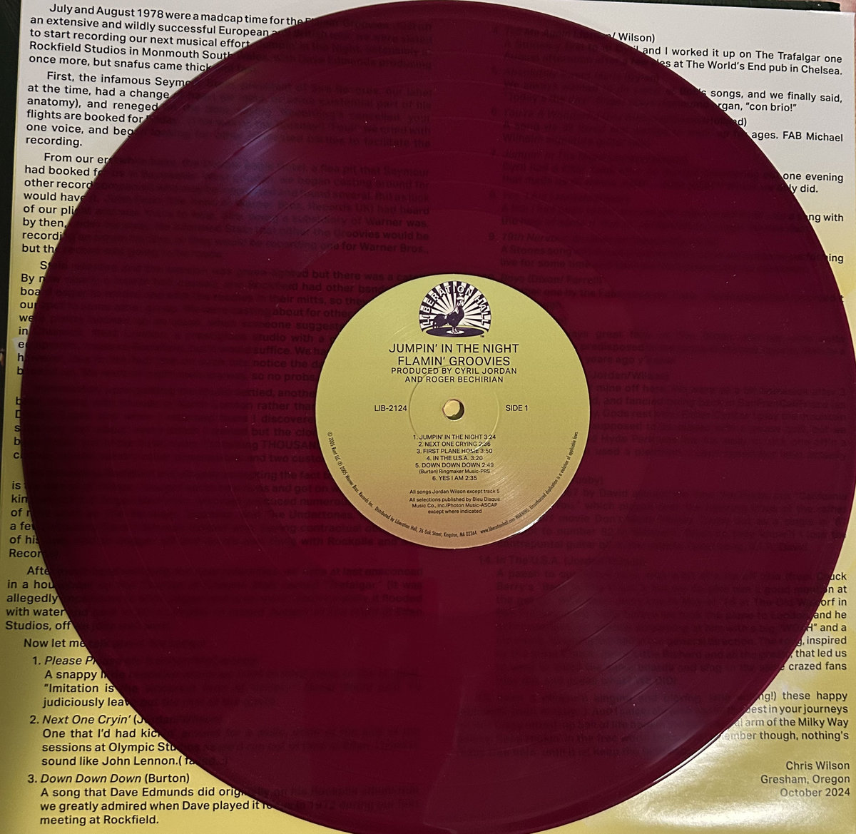欧LP Flamin Groovies Jumpin In The Night MOVLP2822 Music On Vinyl, Sire /00260 Jumpin' In The Night | Flamin' Groovies