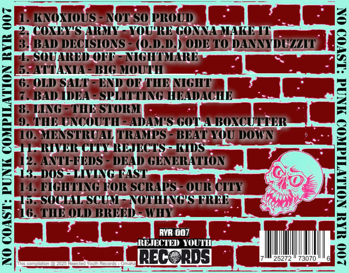 No Coast: Punk Compilation | Midwest Punx & Skins | Rejected Youth