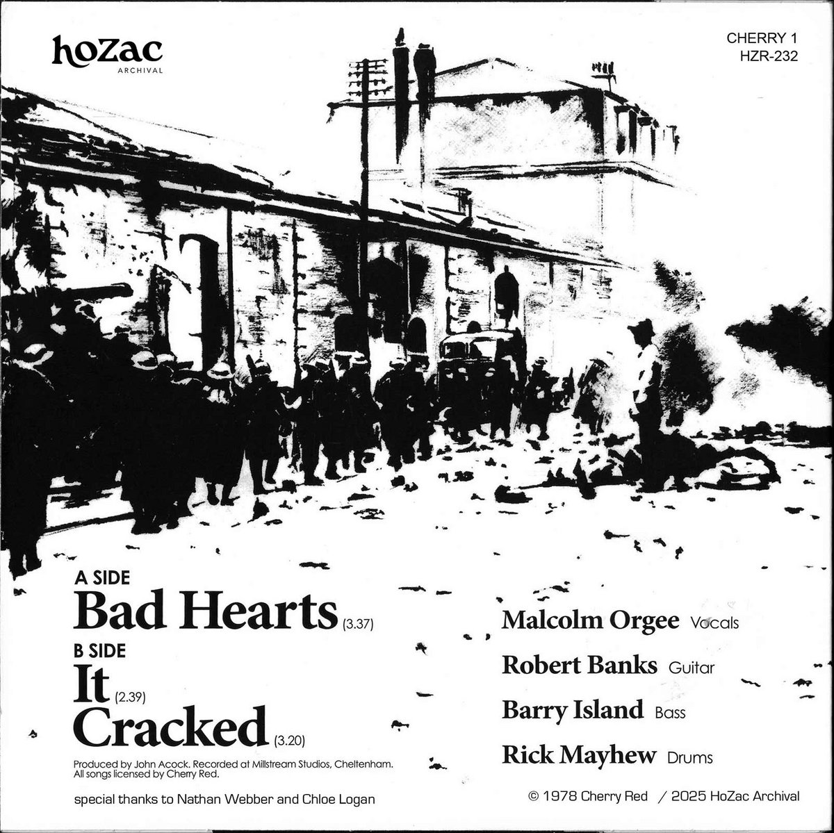 英7” Tights Bad Hearts / It / Cracked CHERRY1 CHERRY RED /00080 The TIGHTS 'Bad Hearts' EP (1978 Cherry Red) | The TIGHTS