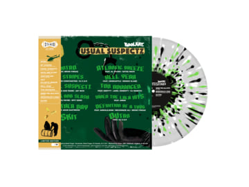 LIMITED EDITION 12" BLACK / WHITE / KAWASAKI GREEN SPLATTER ULTRA CLEAR VINYL JAPANESE OBI, image 2