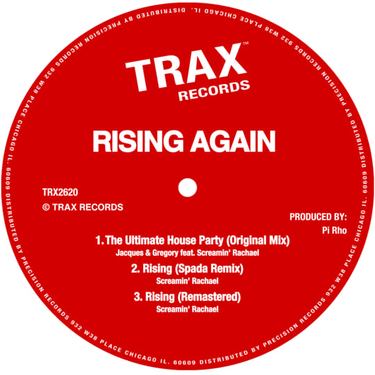 RISING AGAIN (TRX2620) 500 copies only - TRAX Records x PI