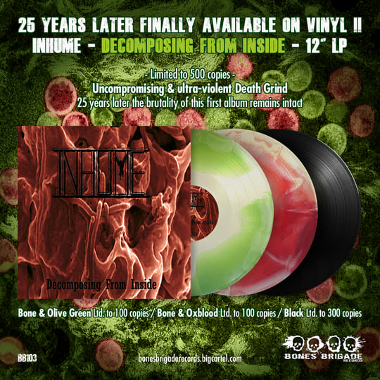 BB103 Decomposing from Inside | INHUME | Bones Brigade Records