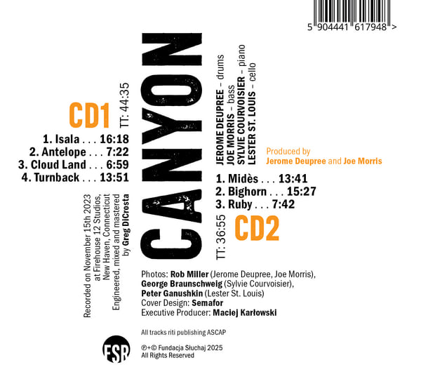 Canyon (2CD) | Jerome Deupree / Sylvie Courvoisier / Lester St