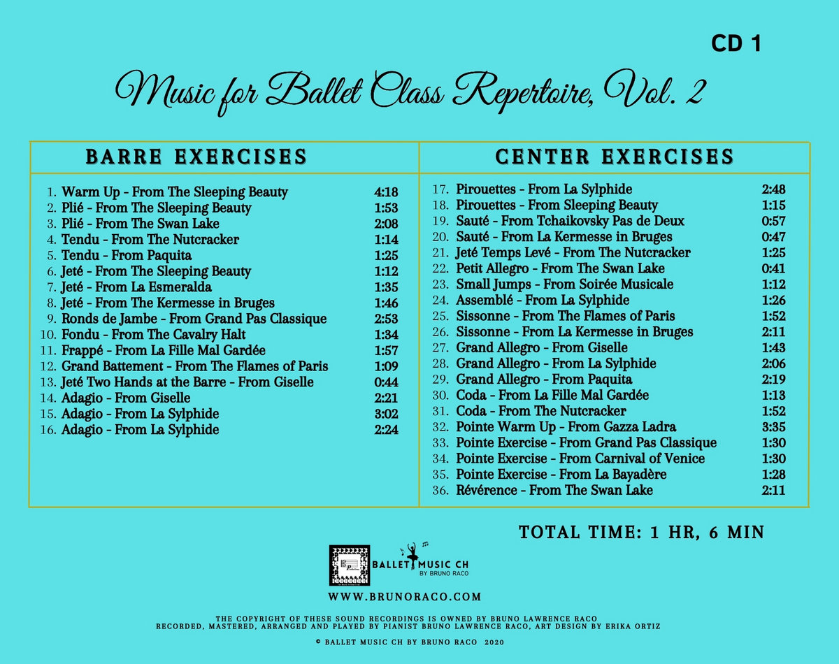 Music for Ballet Class Repertoire - Best Selection, Vol. 2 | Bruno ...