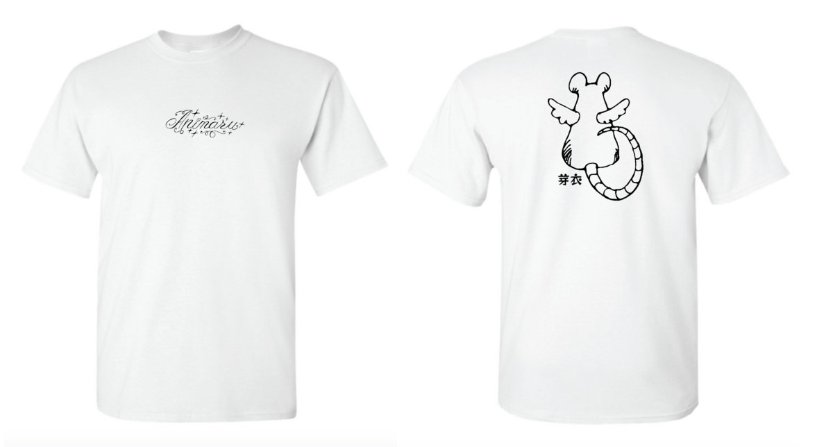 メイシモネス　Ｔシャツ　Ｍサイズ Mei Animaru T-shirts (Black/White) | Mei Semones