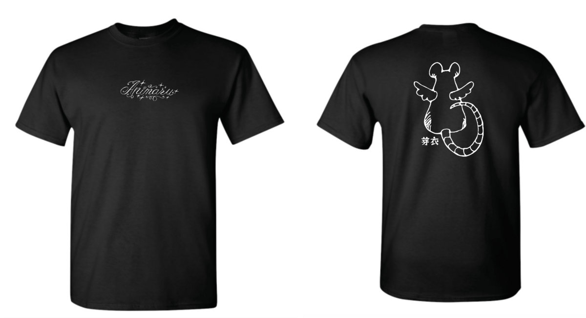 メイシモネス　Ｔシャツ　Ｍサイズ Mei Animaru T-shirts (Black/White) | Mei Semones