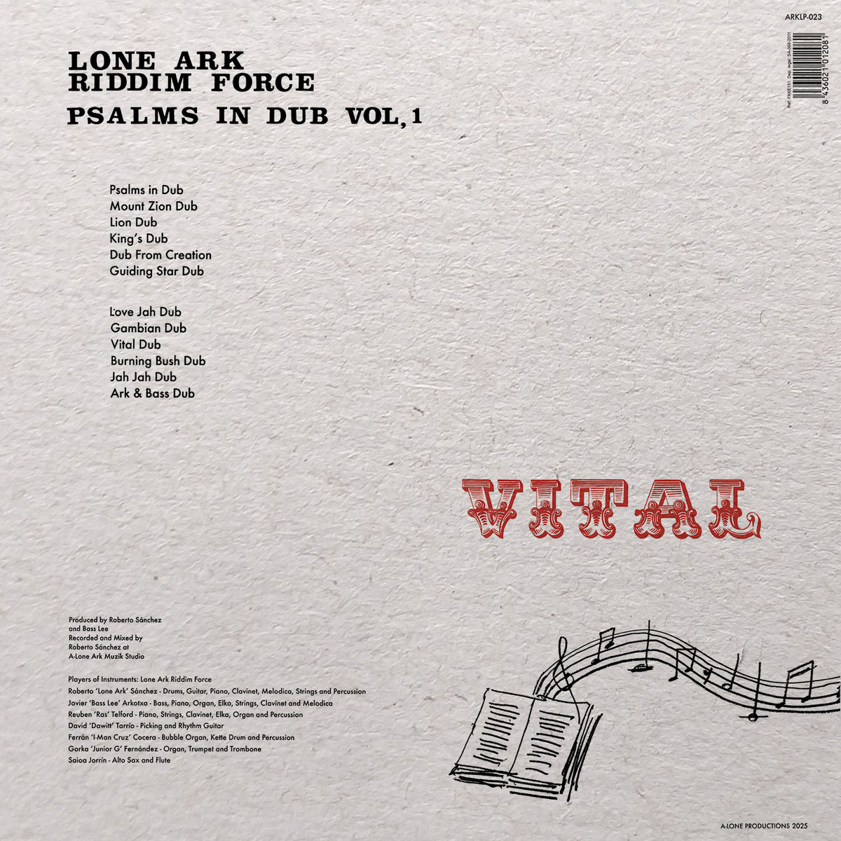 欧LP Lone Ark Riddim Force Psalms In Dub Vol. 1 ARKLP023 A-lone Productions E /00048 Lone Ark Riddim Force - Psalms In Dub Vol. 1 | A-LONE REGGAE