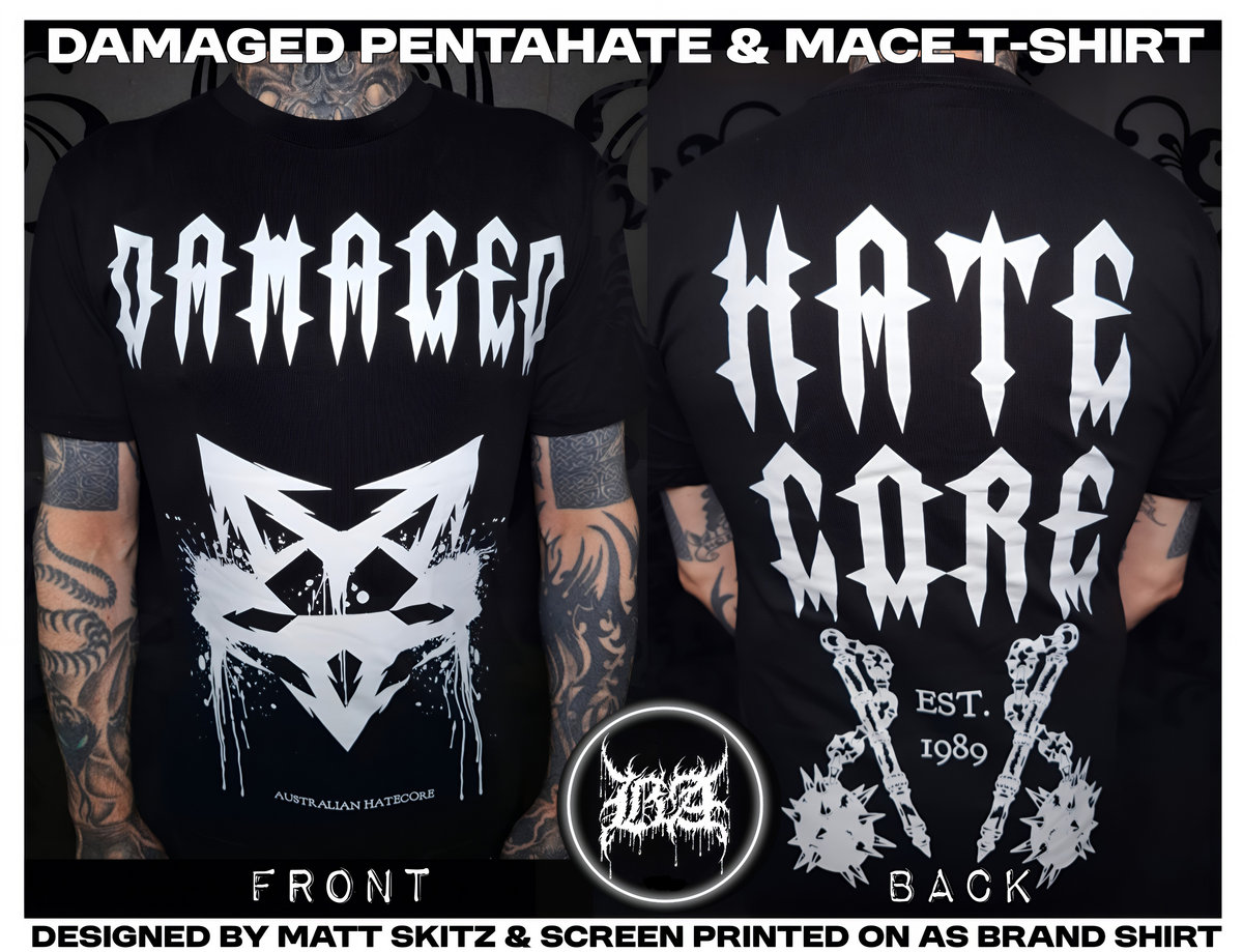 A Dead Giveaway - Now Is Nothing【輸入盤】 DAMAGED 2025 PENTAHATE-CORE T-SHIRT BLACK | Blast Abyss