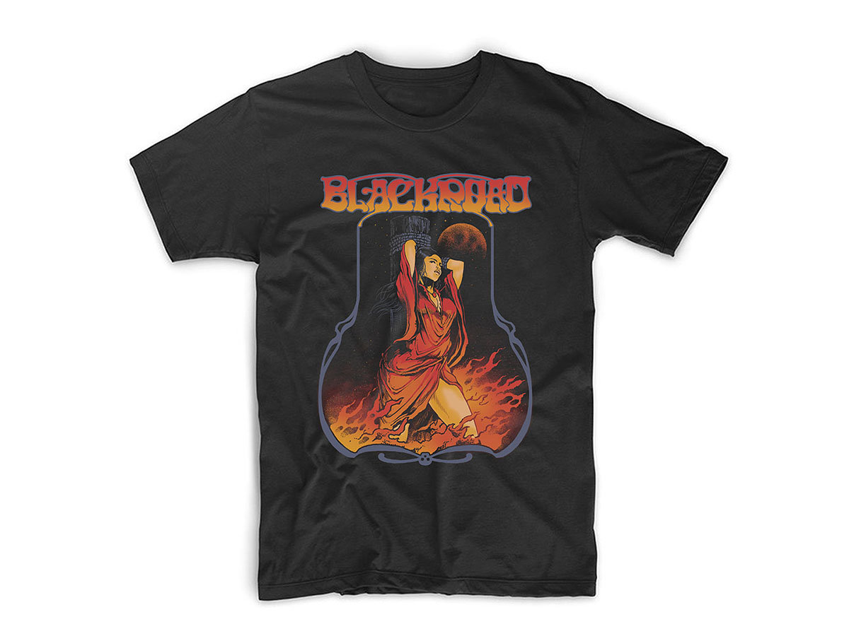 Burning Witch T-shirt | Black Road