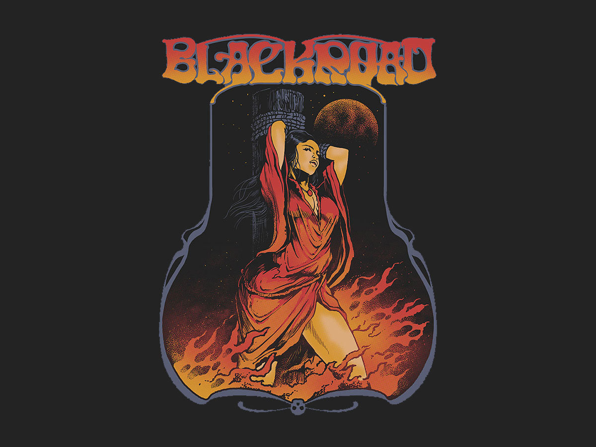 Burning Witch T-shirt | Black Road