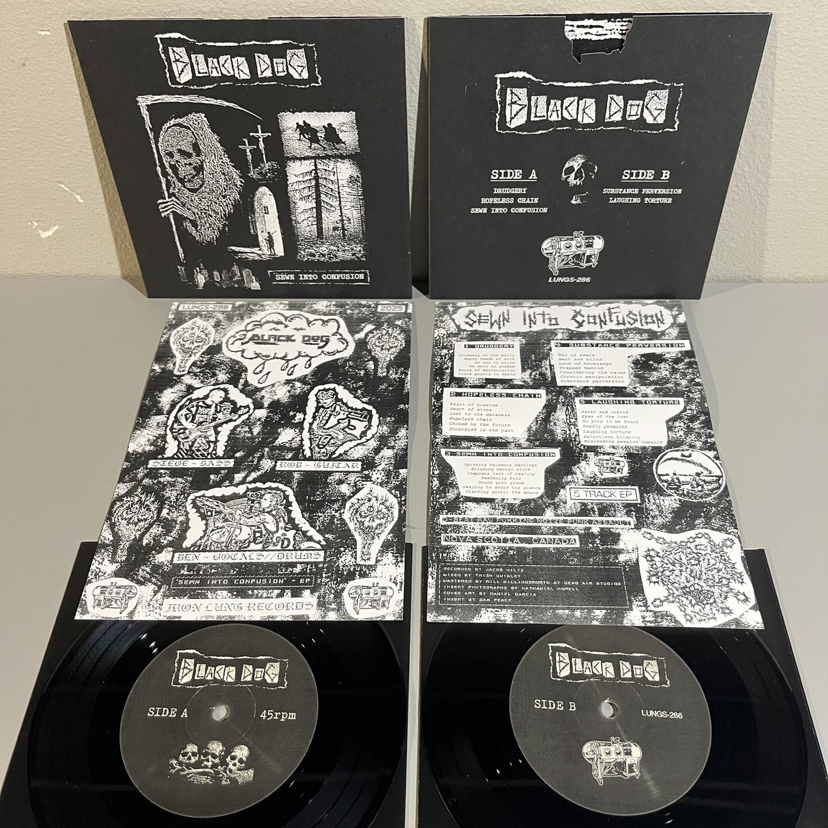 Sewn Into Confusion (LUNGS-286) | BLACK DOG | IRON LUNG Records