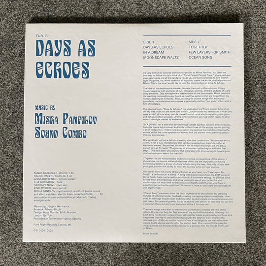 Days As Echoes | Misha Panfilov Sound Combo | Misha Panfilov