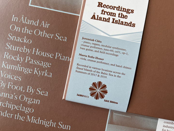 ワールドワイドLP Jeremiah Chiu &amp; Marta Sofia Ho Recordings From The Aland s IARC0053 International Anthem /00260 Recordings from the Åland Islands | Jeremiah Chiu & Marta