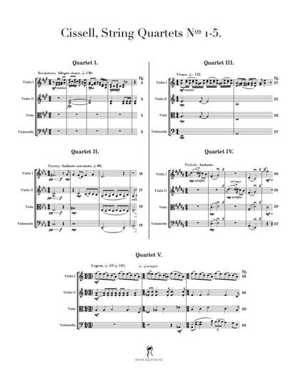String Quartets Nos. 1-5 | Luke Cissell