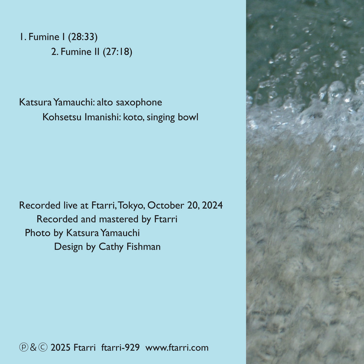 風水音 Fumine | Katsura Yamauchi / Kohsetsu Imanishi | Ftarri