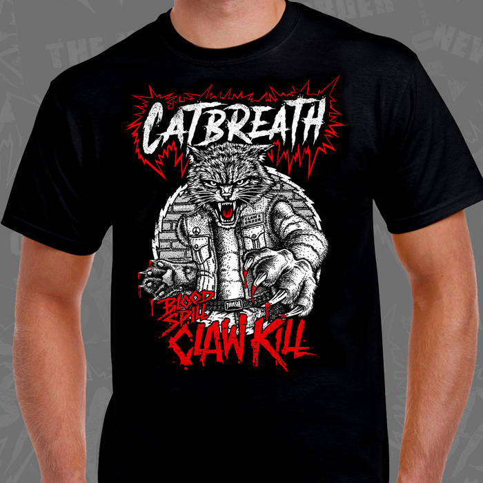 CATBREATH - "Blood Spill" T-Shirt - BLACK