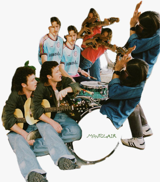 The four members of Austin band Montclair posed with guitars and a drum kit in the group’s official Bandcamp image