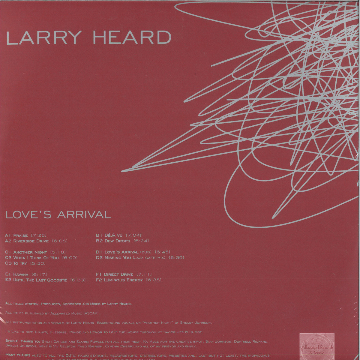 Larry Heard Love's Arrival３枚組 Love's Arrival | Larry Heard | Alleviated Records