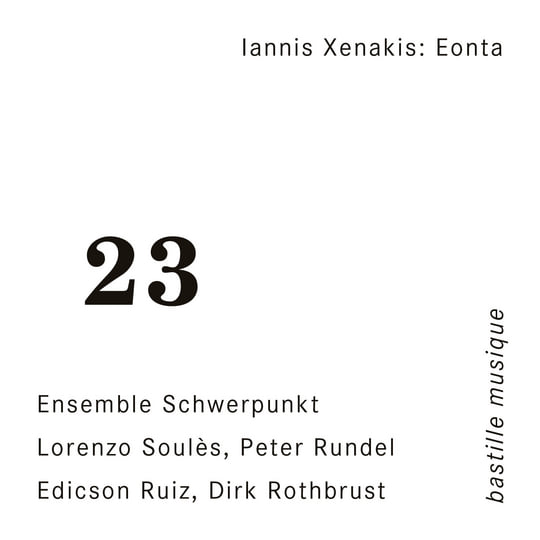 アート・デザイン・音楽 Iannis Xenakis 2 CD Edition RZ Iannis Xenakis: Eonta | Ensemble Schwerpunkt, Lorenzo Soulès